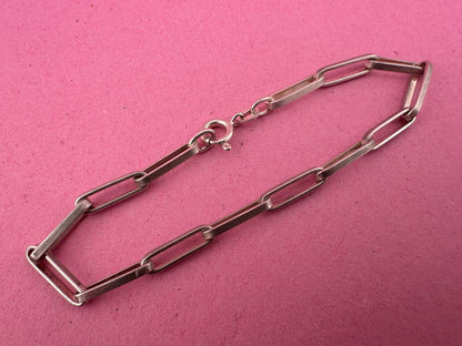 Sterling Silver Paperclip bracelet
