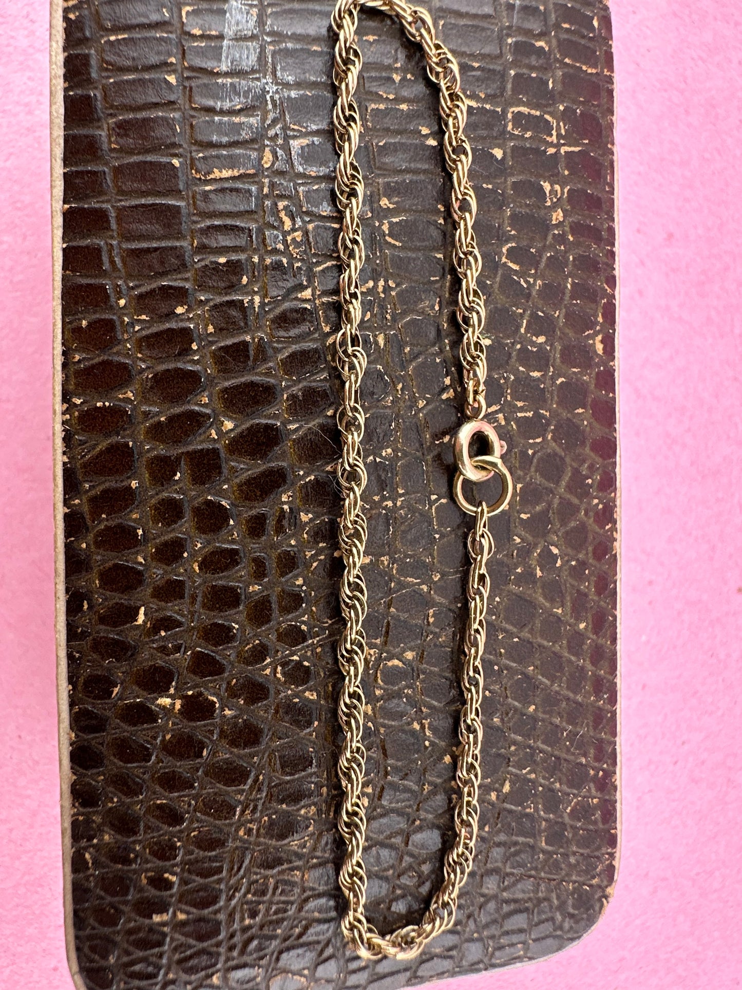 Vintage 9ct Gold mini rope bracelet