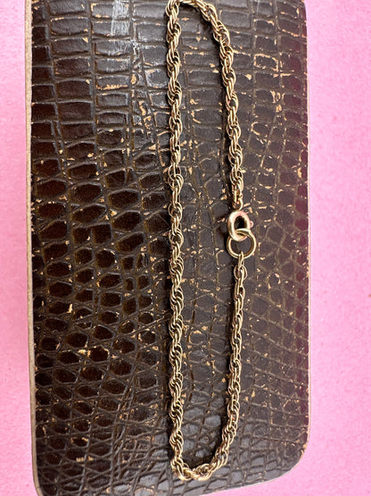 Vintage 9ct Gold mini rope bracelet