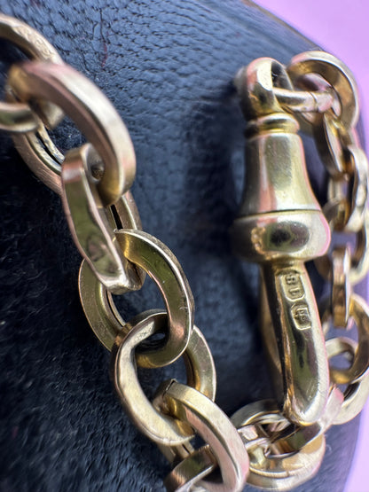 Vintage 18ct Gold Cable Extender with Antique 18ct gold Dog clip