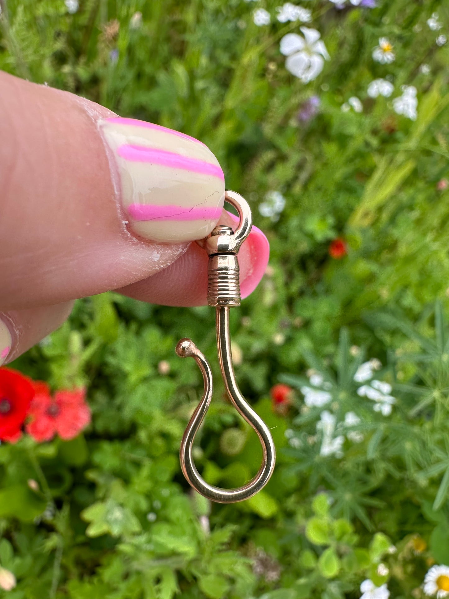 Antique 9ct swivel shepherds hook