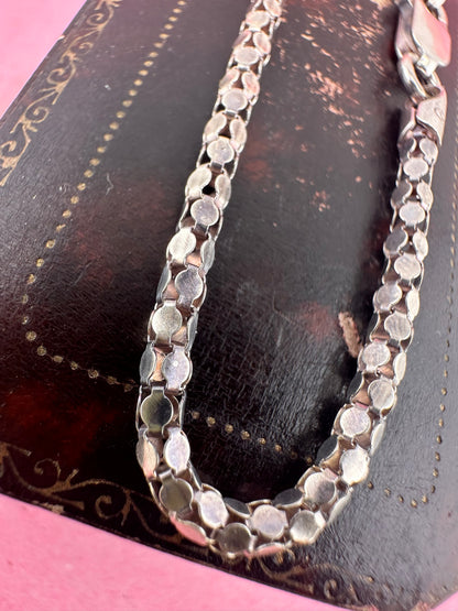 Sterling Silver Disco Link bracelet