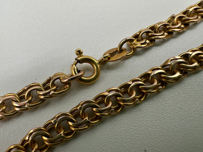Vintage 9ct yellow Gold figure of 8 chain
