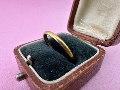 Vintage 22ct Gold thin Band