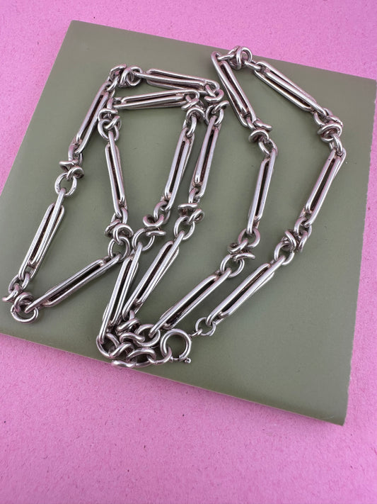 Vintage Sterling Silver Double Trombone chain
