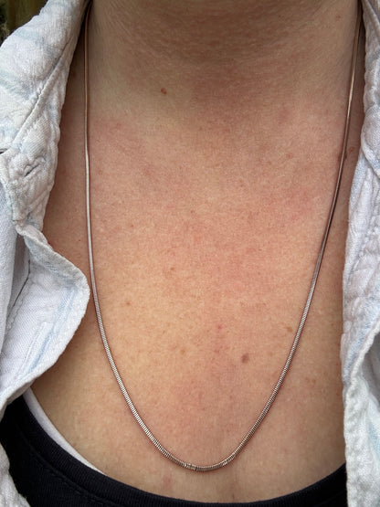 9ct Rose Gold Snake Chain with dog clip