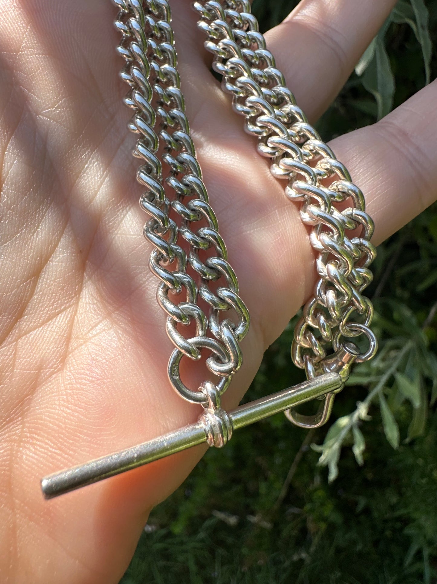 Vintage Sterling Silver Albert Chain