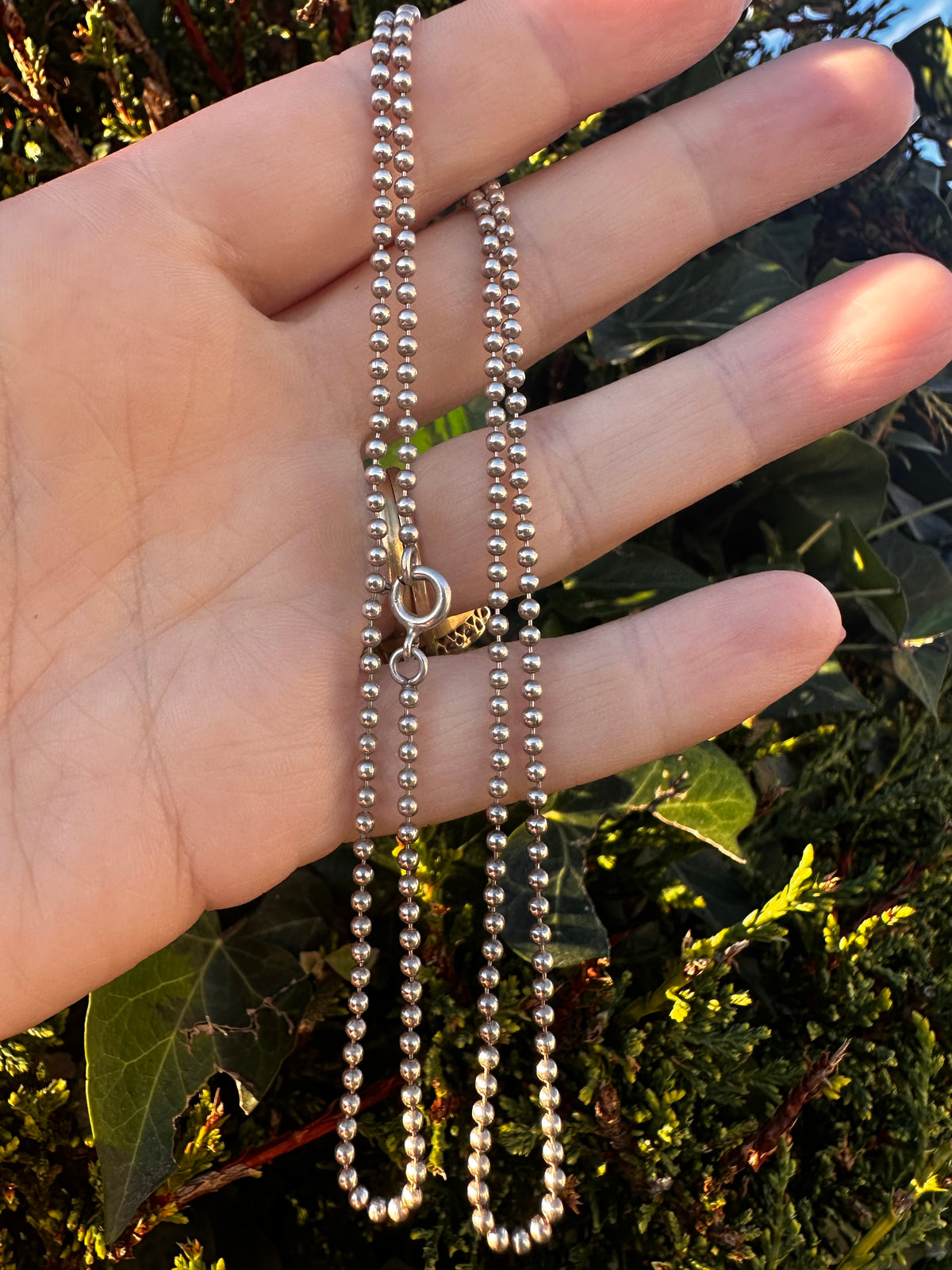 Vintage Sterling Silver Ball chain