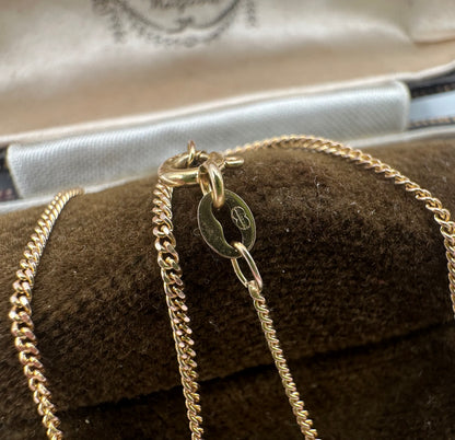 Vintage 9ct Gold UnoAerre mini curb chain
