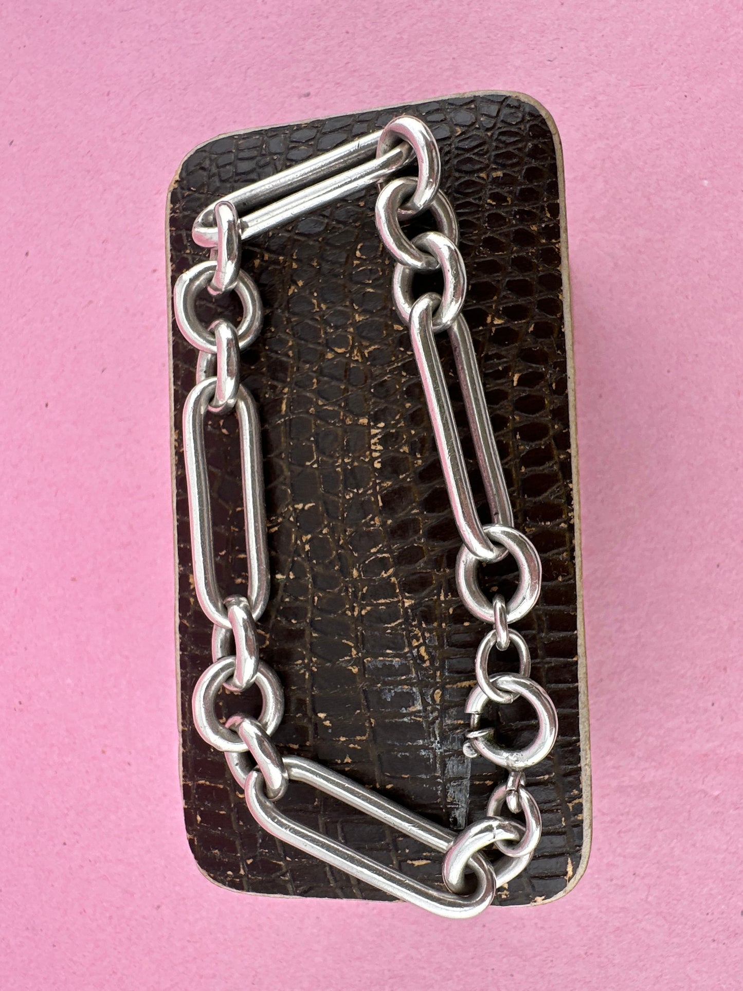 Vintage Sterling Silver Trombone bracelet