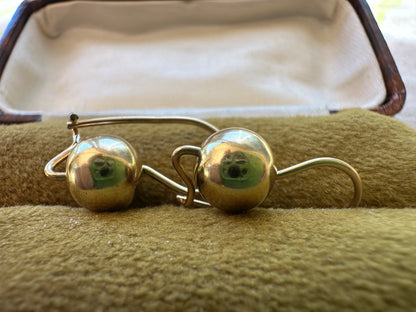 9ct Yellow Gold Ball Dangle earrings
