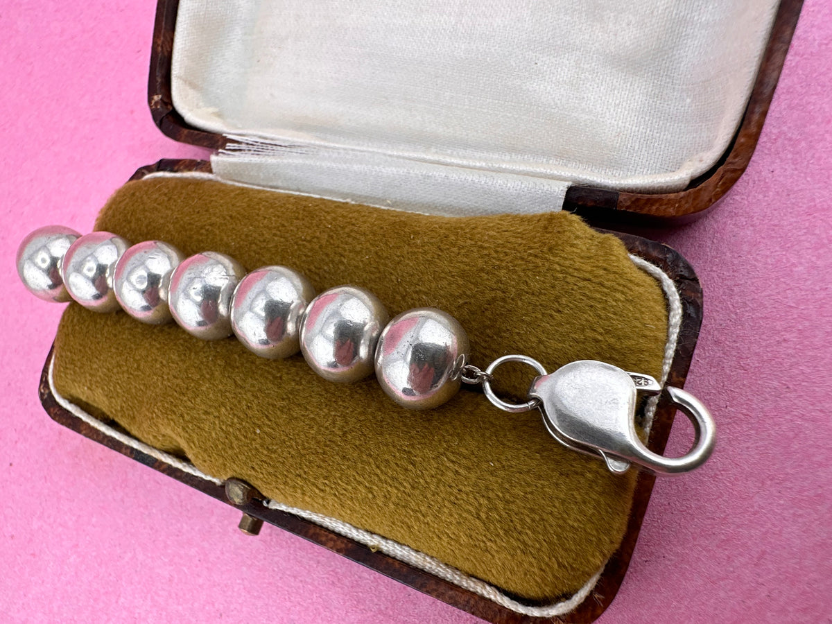 Sterling Silver Ball Extender with XL lobster clasp