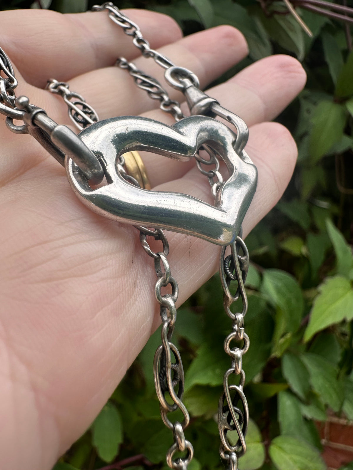 Sterling Silver Puffy Heart connector/extender