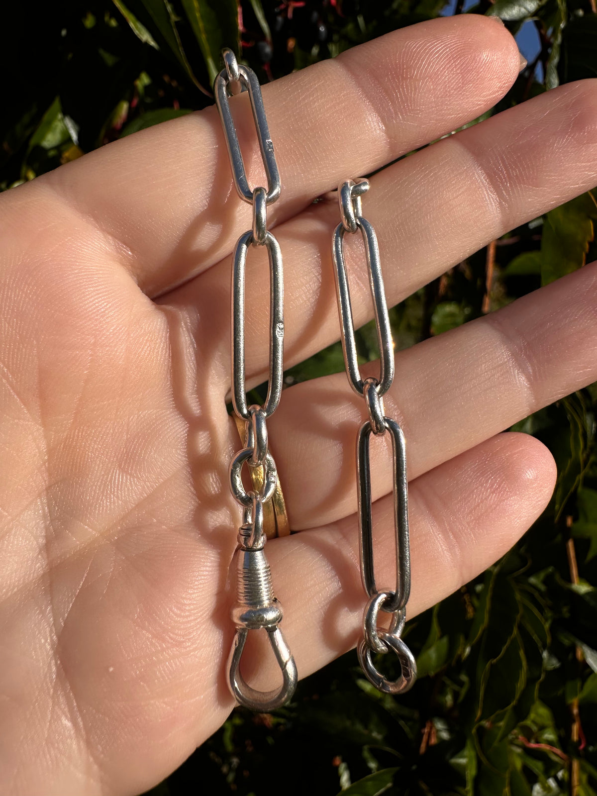Antique Sterling Silver Trombone bracelet