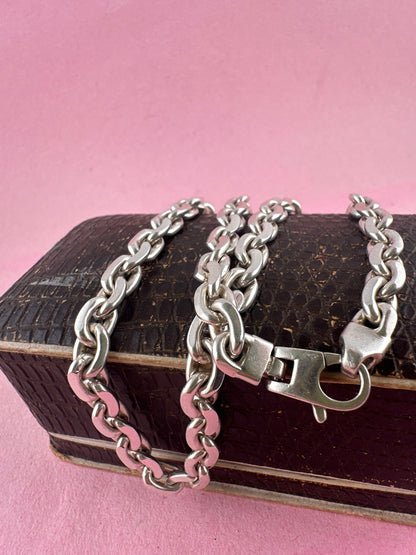 Vintage Sterling Silver Chunky Biker chain