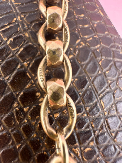 Antique 9ct Gold Roller Ball extender with dog clip