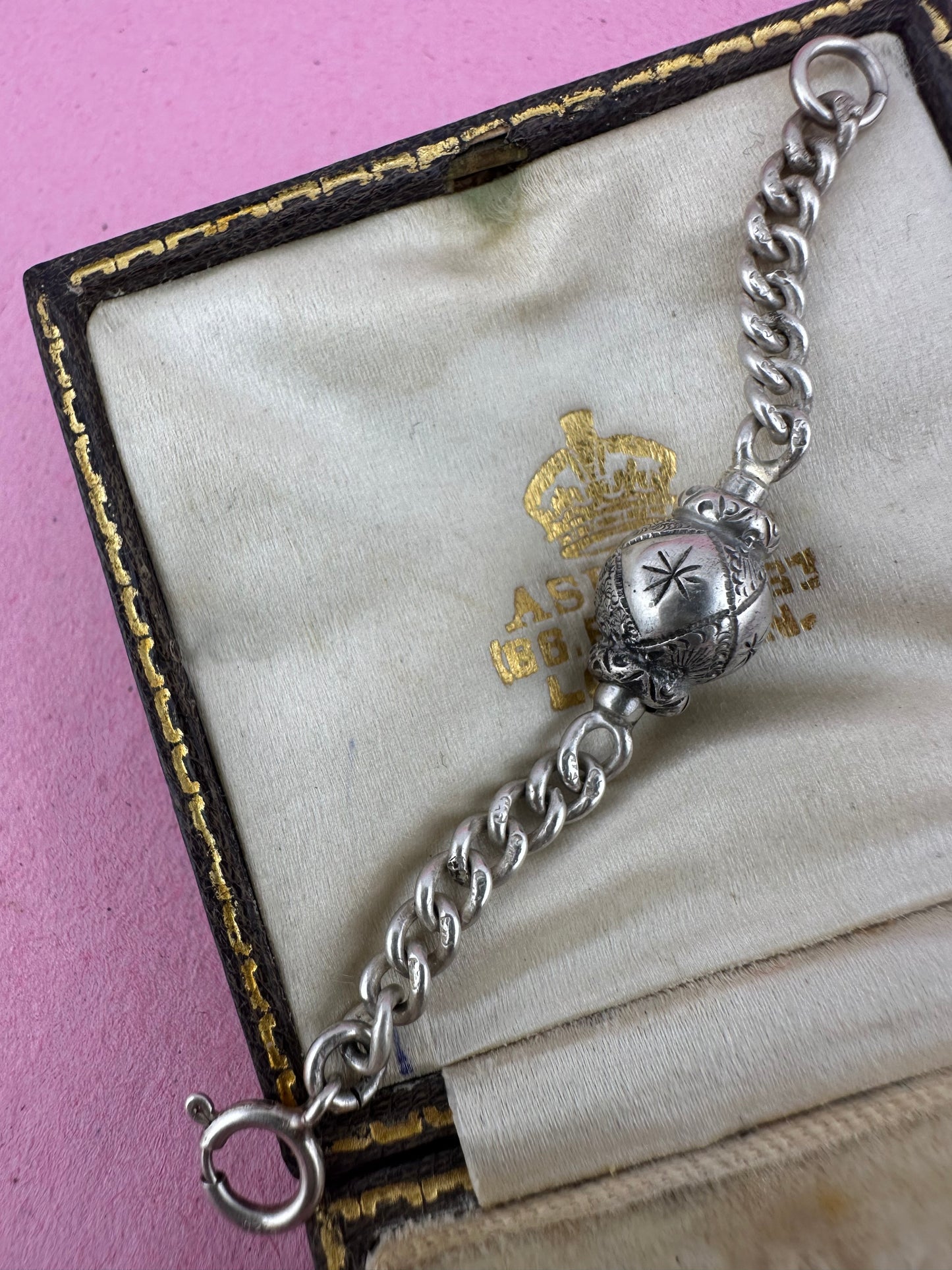 Sterling Silver Spinner Extender with spring ring clasp.