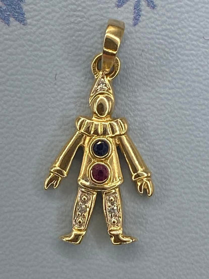 14ct Gold Clown charm
