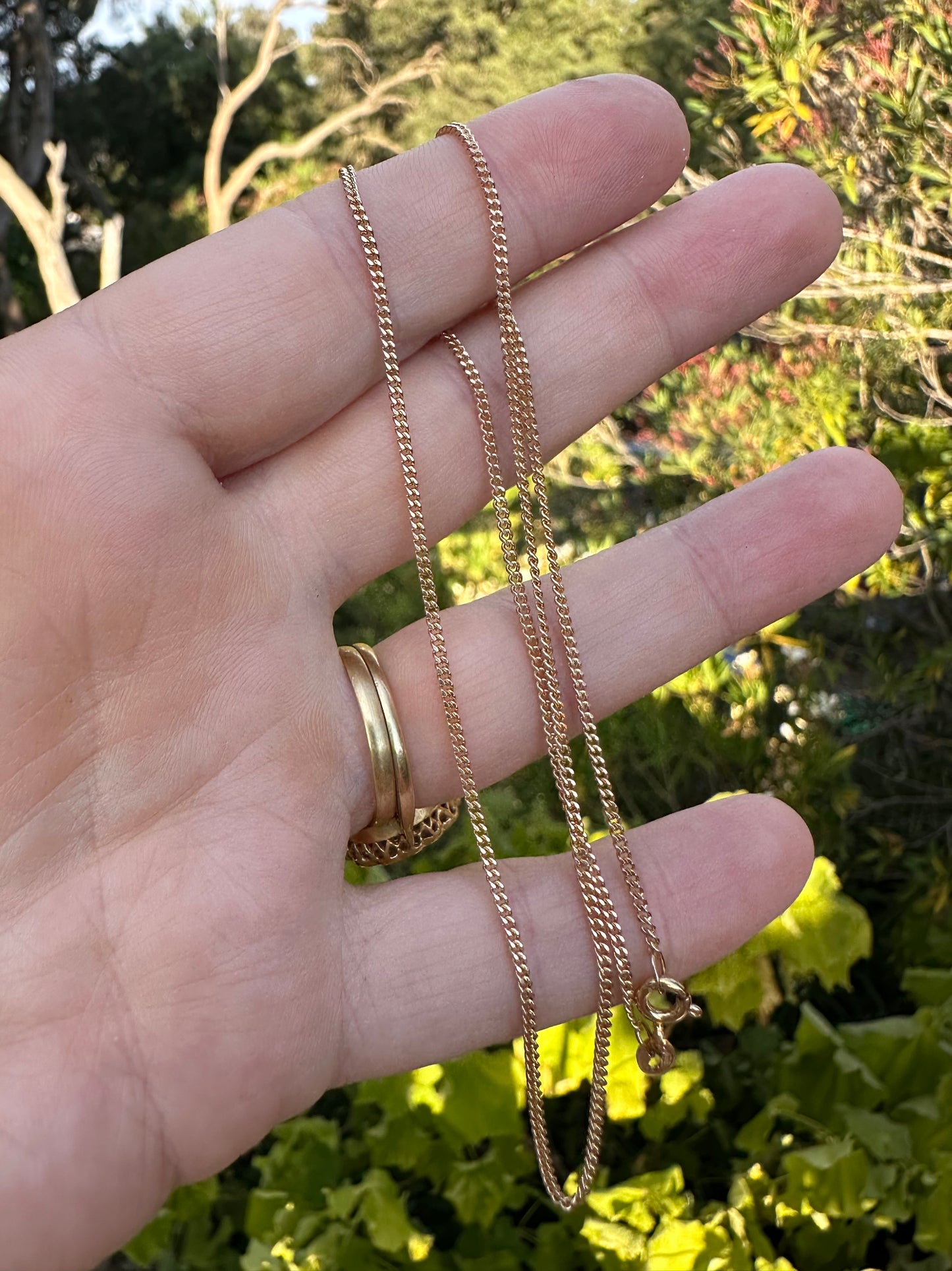 Vintage 9ct Gold UnoAerre mini curb chain