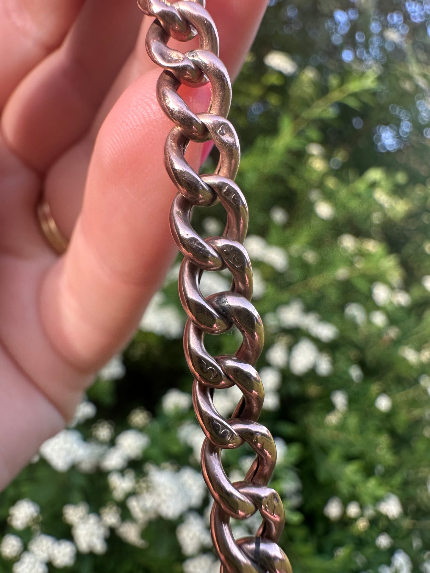 Antique 9ct Rose gold extender