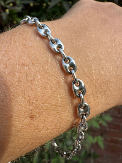 950 silver puffy mariner bracelet