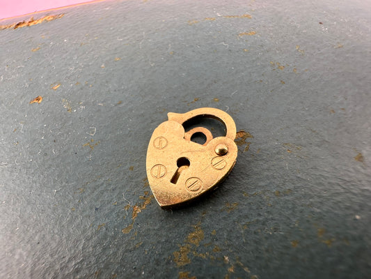 Vintage 9ct Gold Mini Heart Padlock