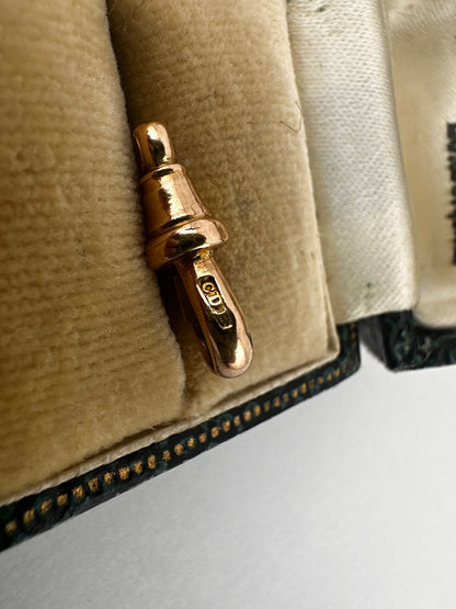 Antique 9ct Peachy gold dog clip