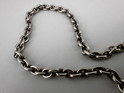 Mix Metal- Sterling Silver Cable chain with 9ct Rose gold Dog clip