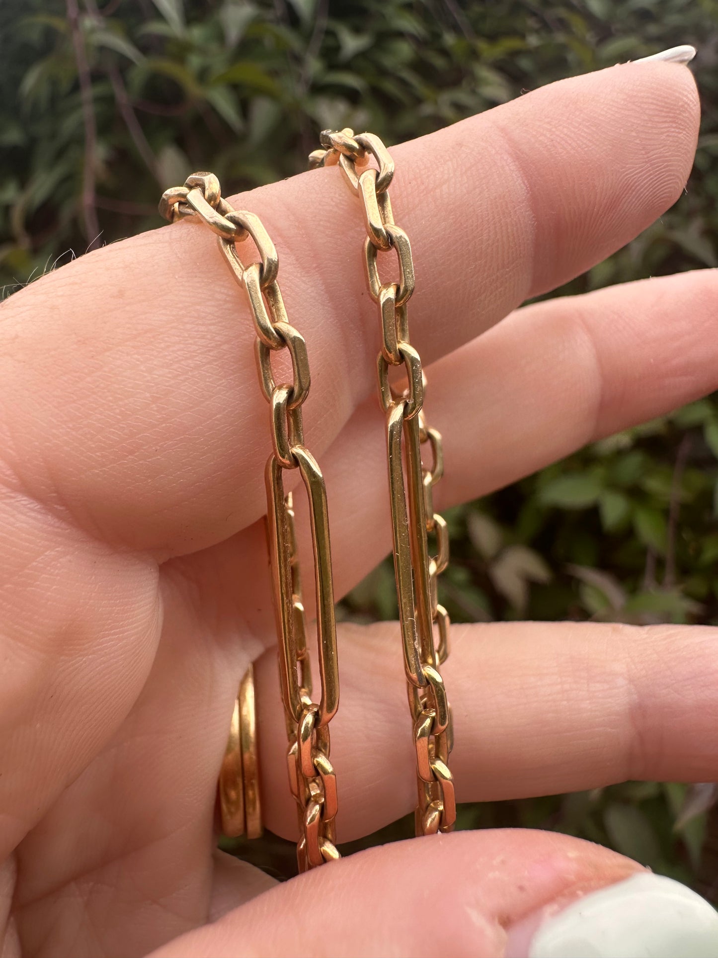 Vintage 9ct Gold Biker Trombone chain