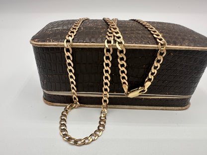 Vintage 9ct Gold Flat Curb chain
