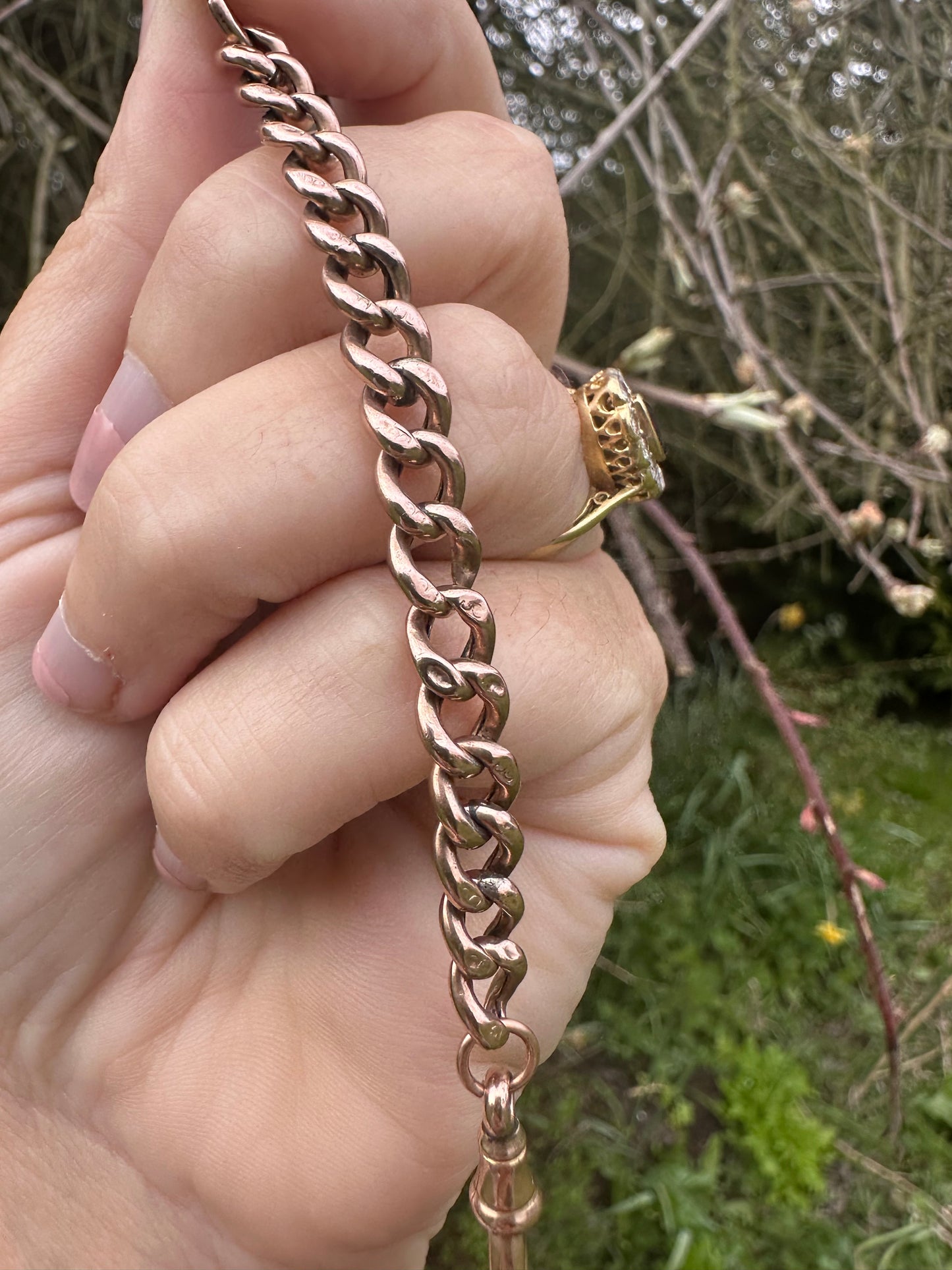 9ct Rose Gold Curb extender