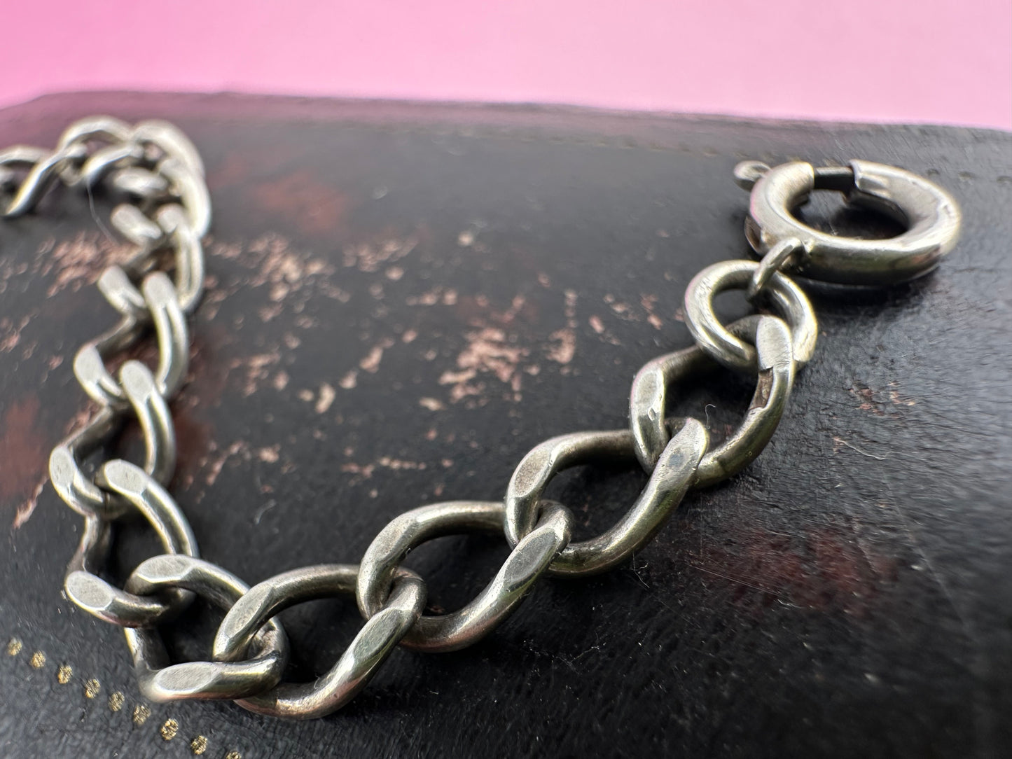 Sterling Silver Flat Curb Extender with Spring Ring clasp