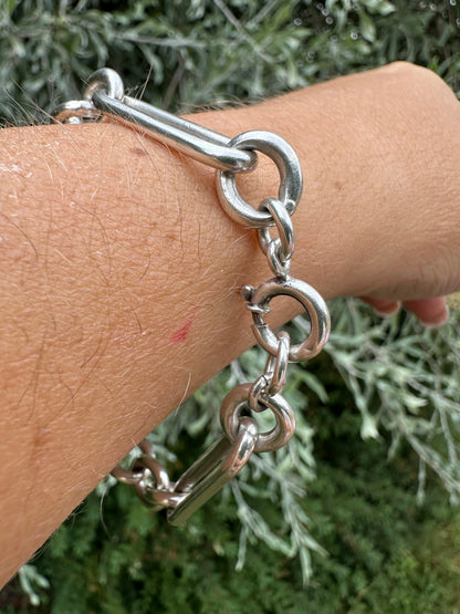Vintage Sterling Silver Trombone bracelet