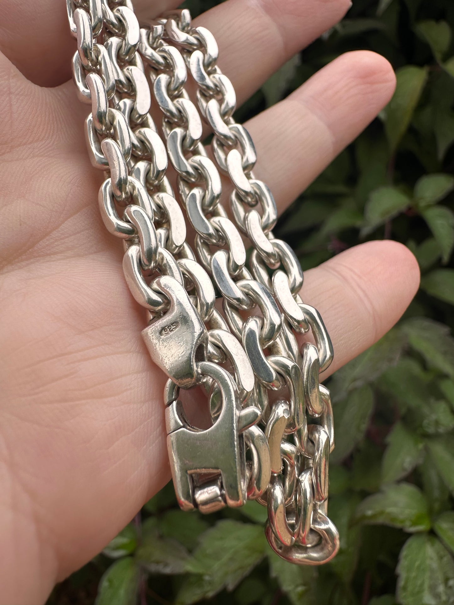 Vintage Sterling Silver Chunky Biker chain