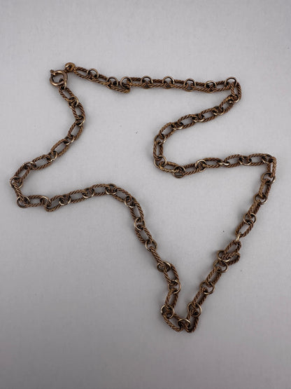 Vintage 9ct Gold Textured Cable Chain