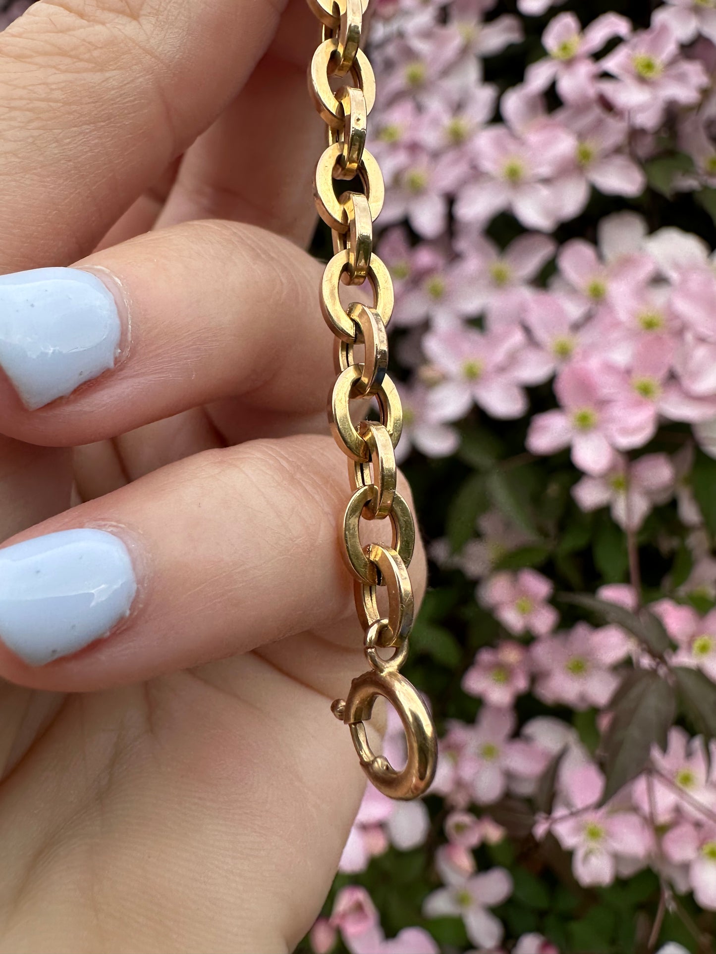 Vintage 18ct Gold Cable extender with Original Spring clasp
