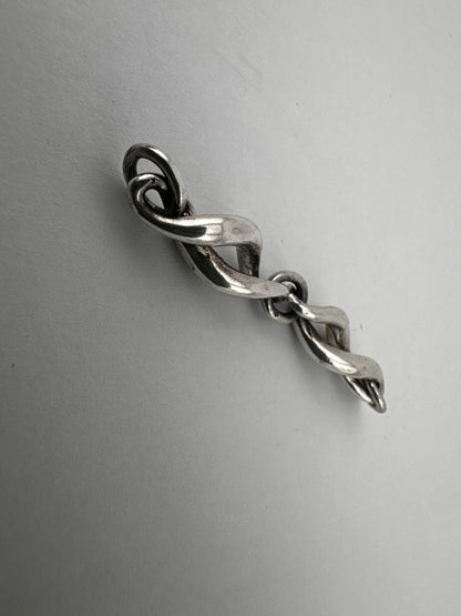 Sterling Silver twist extender- no clasps