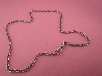 Vintage Sterling silver cable chain with dog clip
