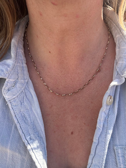Vintage 9ct Yellow gold oval belcher chain