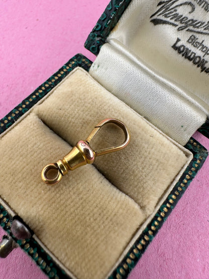 Antique 9ct Gold Dog clip