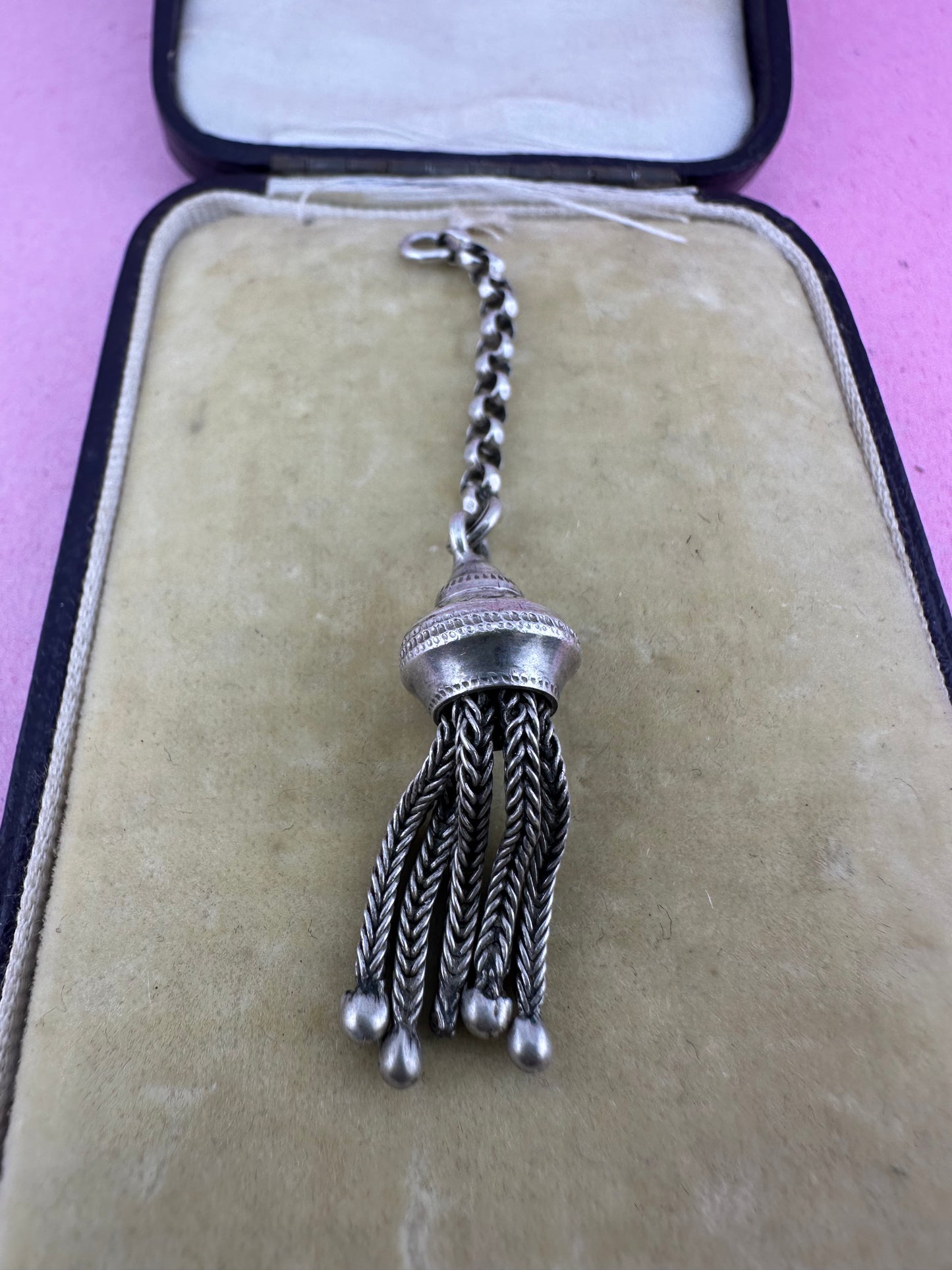 Antique Sterling silver tassel pendant