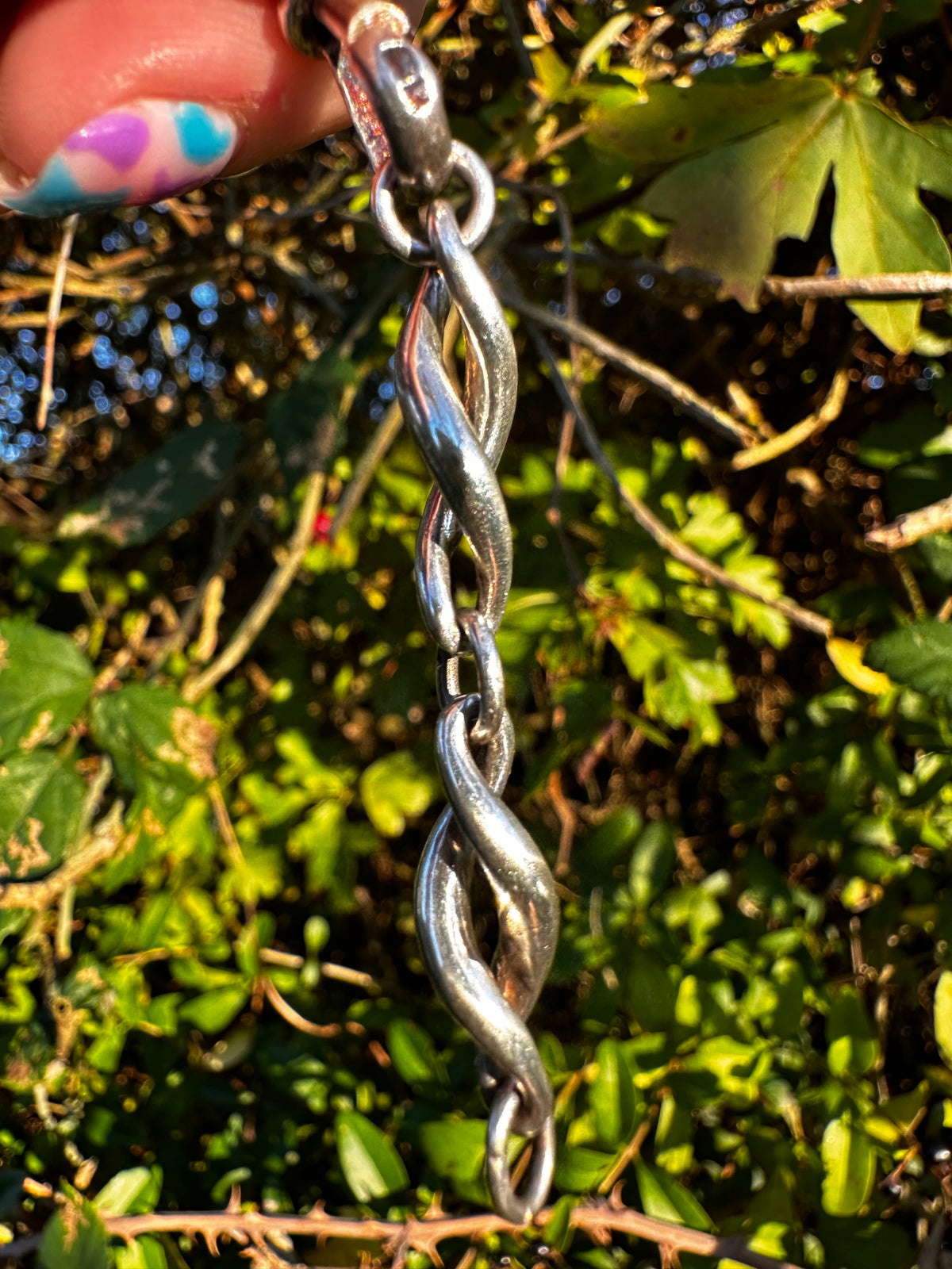 Sterling Silver twist extender- no clasps