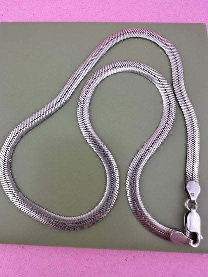 Sterling Silver Flat Herringbone chain
