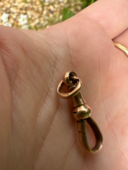 Antique 9ct Rose Gold Dog Clip