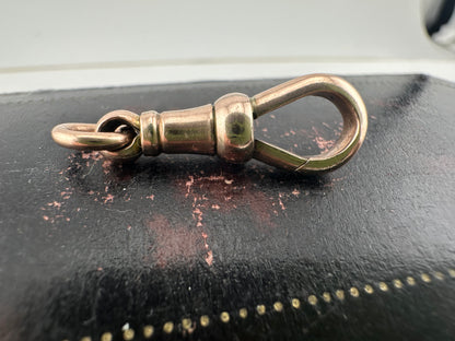 Antique 9ct Rose Gold chunky Dog clip