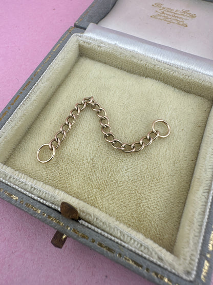 9ct Gold curb extender- no clasps