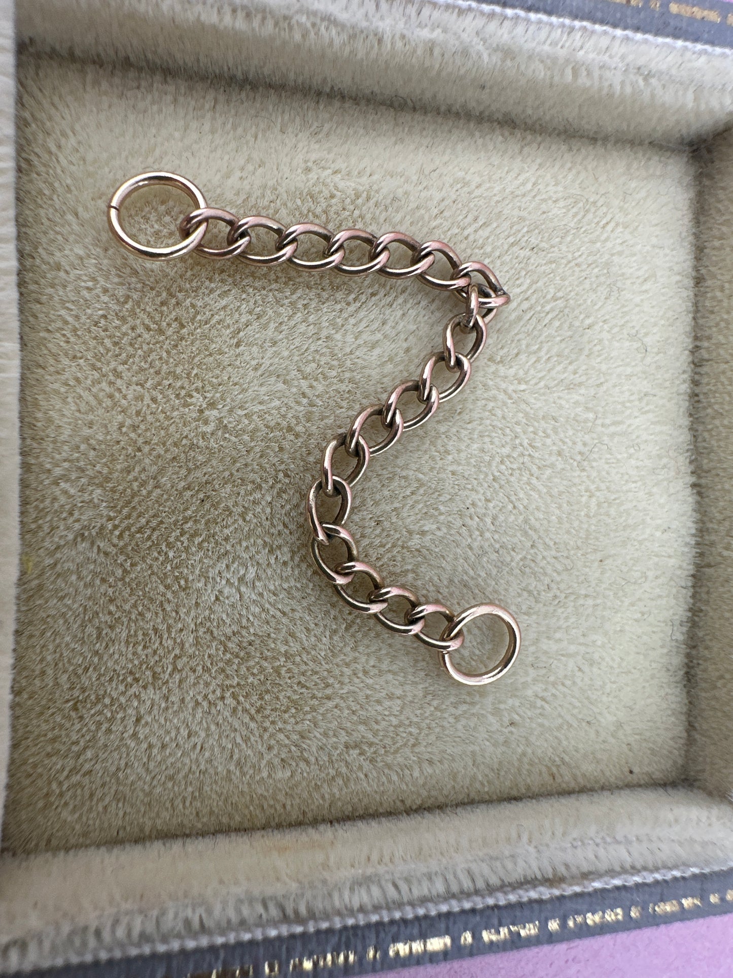 9ct Gold curb extender- no clasps