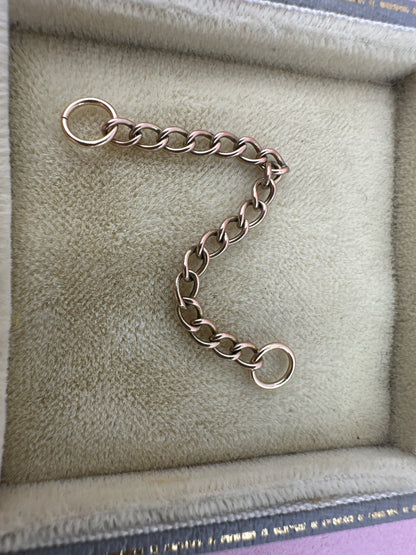 9ct Gold curb extender- no clasps