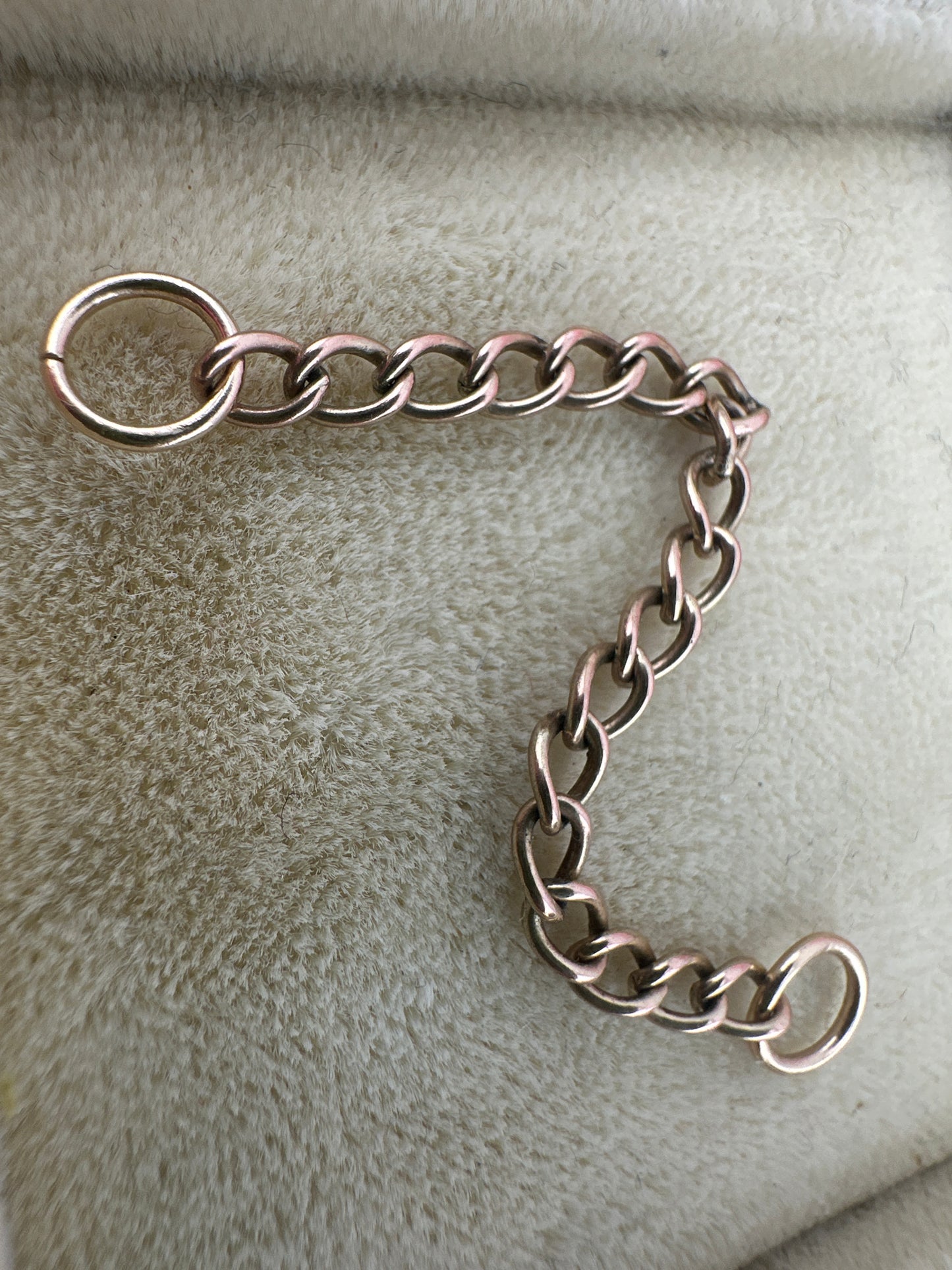 9ct Gold curb extender- no clasps