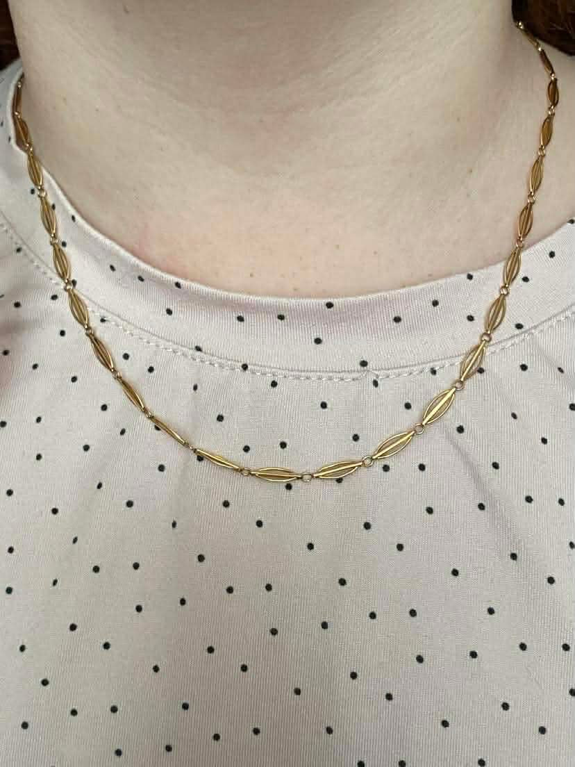 9ct Rose gold Eye shaped link chain